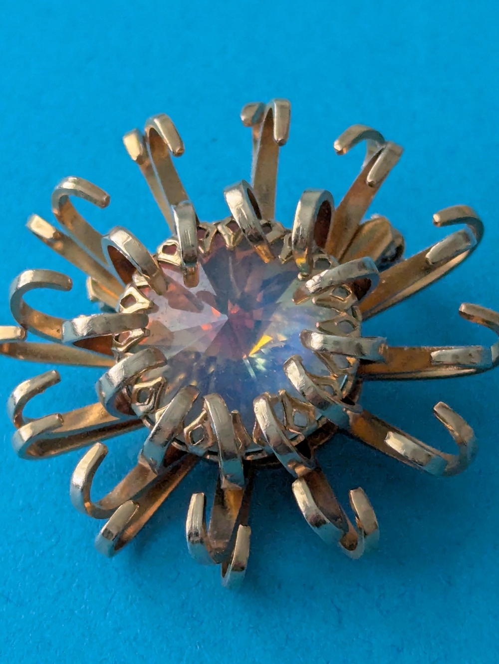 Vintage 1969 Signed Sarah Coventry "Mystic Blue" Brooch Earrings & Ring! - Picture 2 of 6